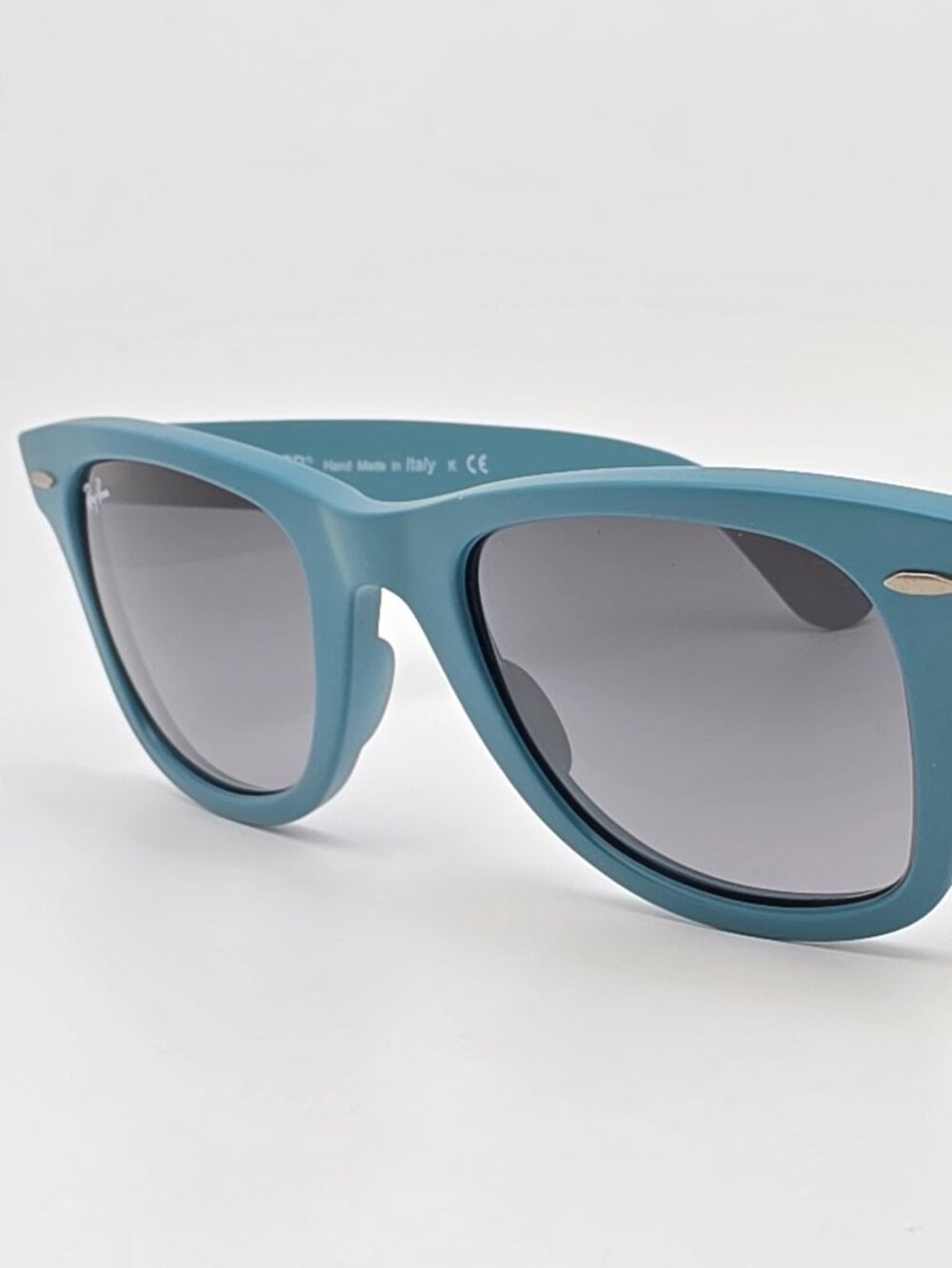 Ray-Ban RB2140 884/71 Wayfarer Turquoise Frame Grey Gradient Lens Sunglasses
